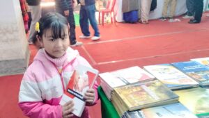 A child at the Imphal Book Fair 2024